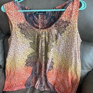 Signature Studio Orange and Yellow Tank Top